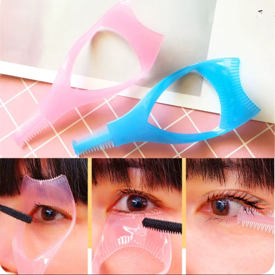 3-in-1 Eyeliner-Assistent und Wimpernkamm-Vorlage, Blau, Damen - Bild 2