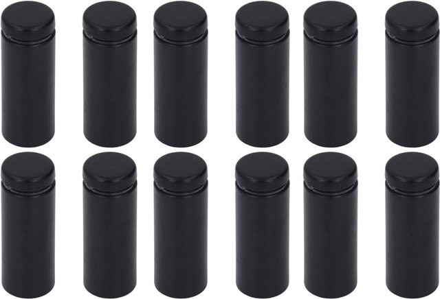 12 Stück Abstandsschrauben aus Edelstahl von Painter für die Wandmontage, Farbe Silber oder Schwarz, Durchmesser: 19 mm, Länge: 50 mm - Bild 1