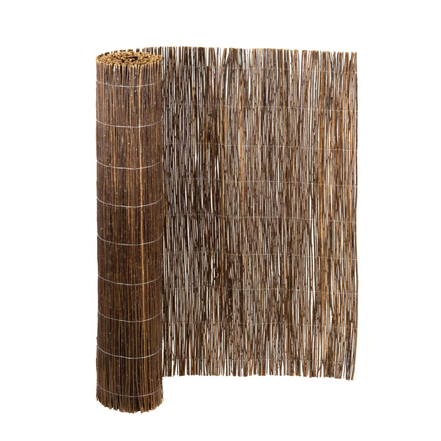 Jardinion Sichtschutz aus Weide in Braun, Weidezaunmatte aus Holz mit verzinktem Stahl, Breite: 3 m, Höhe: 1 m - Bild 2