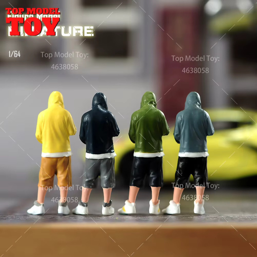MAK Gemalte Miniaturen Hoodie Shorts, Zubehör, Grau, Bunt / Mehrfarbig - Bild 3