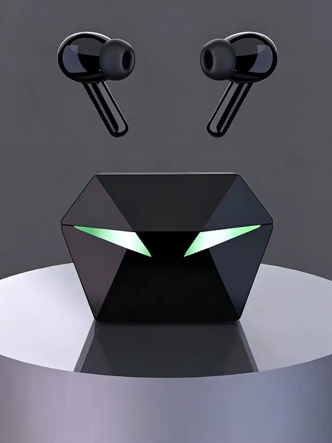 Dtobhars Bluetooth-Gaming-Ohrhörer in Schwarz mit niedriger Latenz, HiFi-Stereo und LED-Licht, wasserfeste In-Ear-Kopfhörer für Sport und Bass-Liebhaber - Bild 6