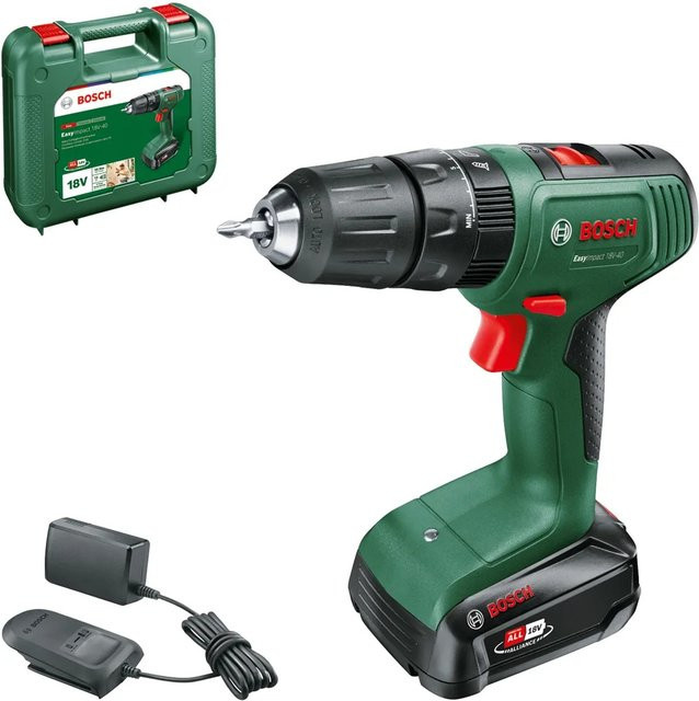 Bosch EasyImpact 18V-40 Akku-Schlagbohrschrauber in Grün/Schwarz mit 18V Akku - Bild 1