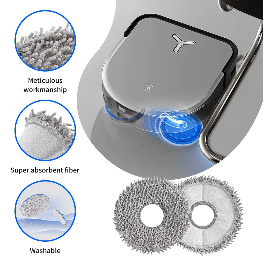 Ecovacs Ersatzteil-Set für Roboterstaubsauger mit Mopp-Tuch, Filter, Staubbeutel und Seitenbürsten passend für X5 OMNI, X5 PRO OMNI und X5 Max - Bild 2