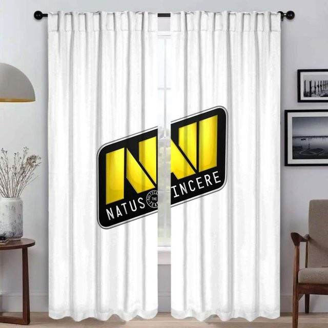 Natus Heim Raumteiler Vorhänge Set, 2 Stück, Weiß, Semi-transparent, B: 50 cm, H: 70 cm - Bild 1