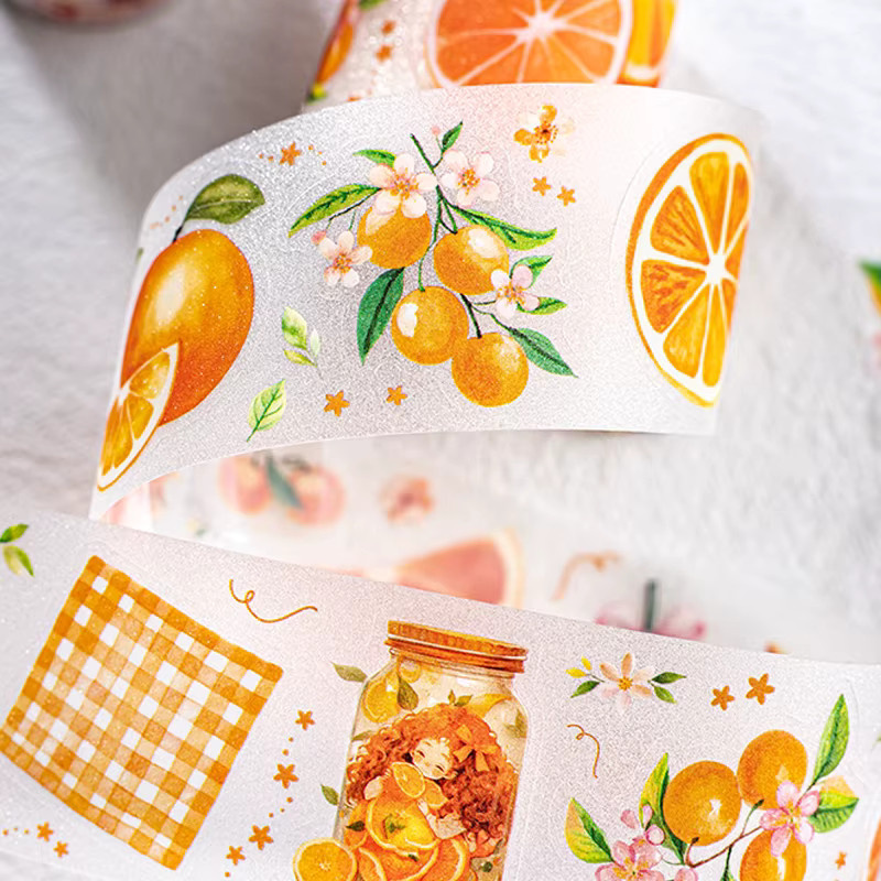 mr.paper Washi-Klebeband Set mit fruchtigem Obst-Motiv, 3 Rollen PET-Klebeband in Multicolour für DIY-Collagen und Scrapbooking - Bild 1