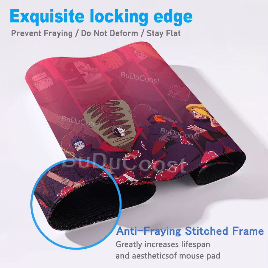 Bandai Anime Naruto Sasuke Uchiha Mauspad Multicolour Gaming Mausunterlage für PC und Tastatur - Bild 2