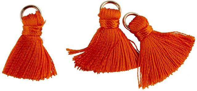PRACHT Hängende Quaste mit Öse aus Polyester in Orange - Bild 1