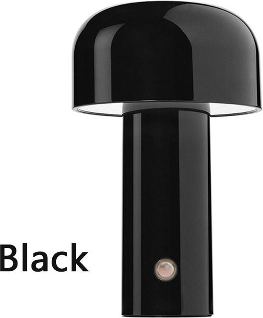 Liuxinyu Pilz-Tischlampe in Schwarz, kabellose Touch-Nachtlampe mit USB-Ladefunktion und dimmbarer LED-Beleuchtung - Bild 1