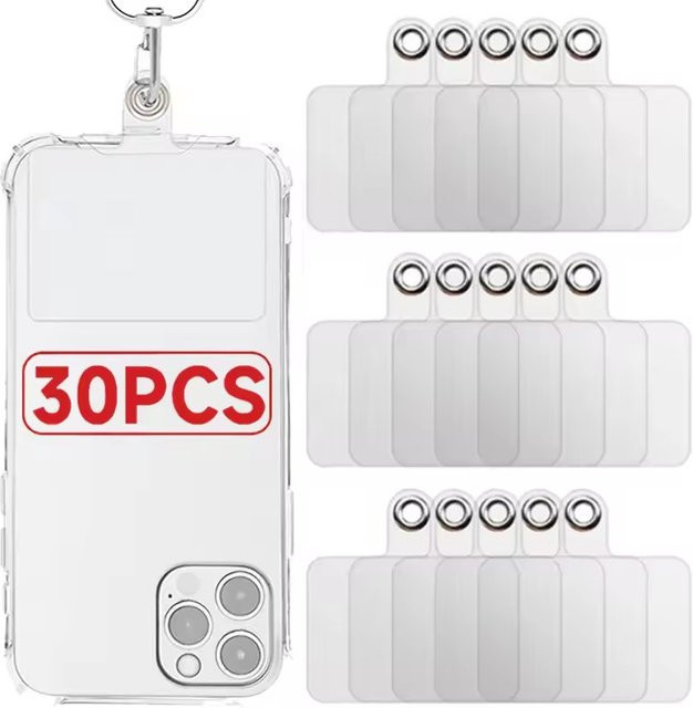 XYun Flexibles Telefon-Lanyard in Transparent Matt mit universellen Handy-Tabs und Aufhängeband - Bild 1