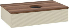 V&B Waschtischunterschrank Antao mit Frontstruktur in Weiss, B/T/H: 80 x 50 x 19 cm - Bild 1