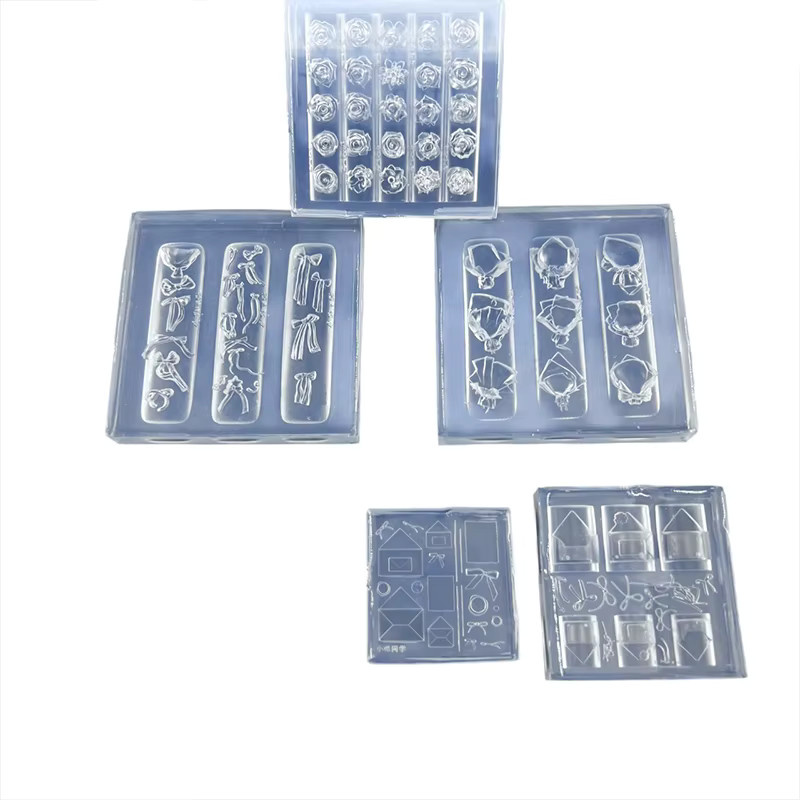 AyS Silikon-Schleifenform für Nagelkunst, Rosenblumenstrauß-Stil, transparent - Bild 5