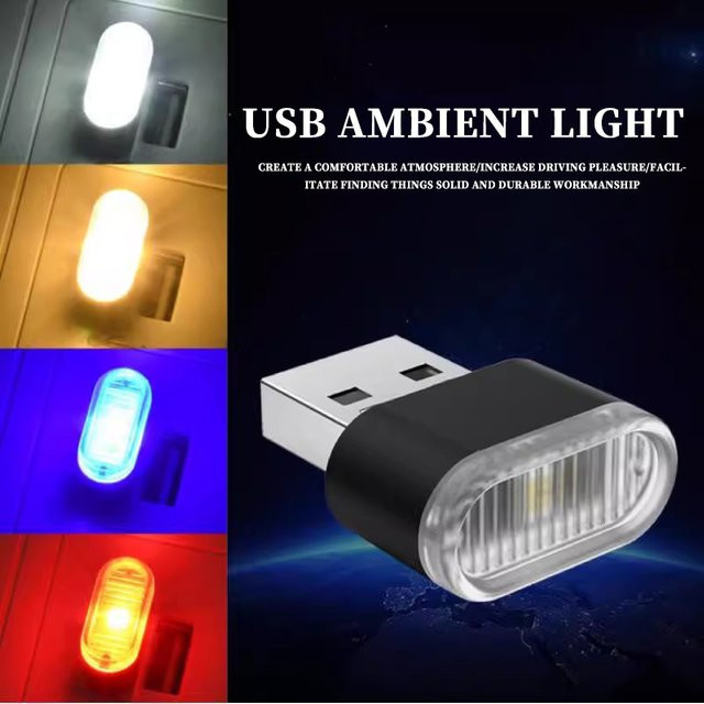 Kabellose USB RGB LED Ambientebeleuchtung für dein Auto in Regenbogenfarb-Optik zur Fahrzeugmodifikation - Bild 1