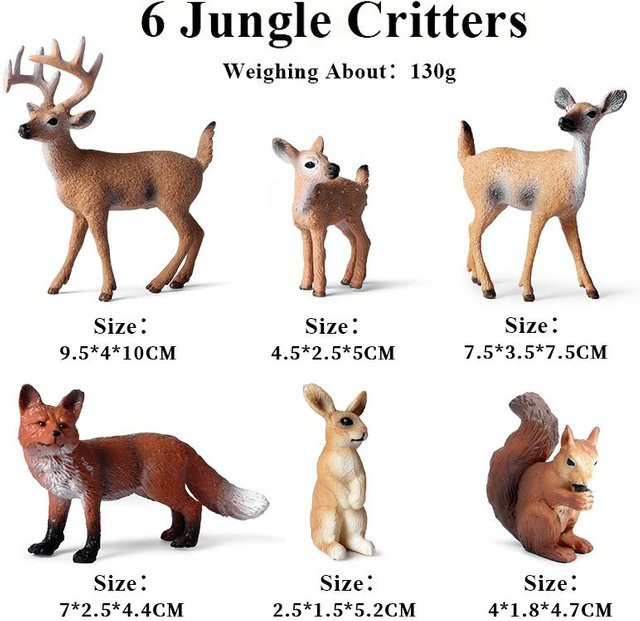 Oenux Wildtiere Wald Actionfigur Modell Miniatur 8-teiliges Set - Bild 1
