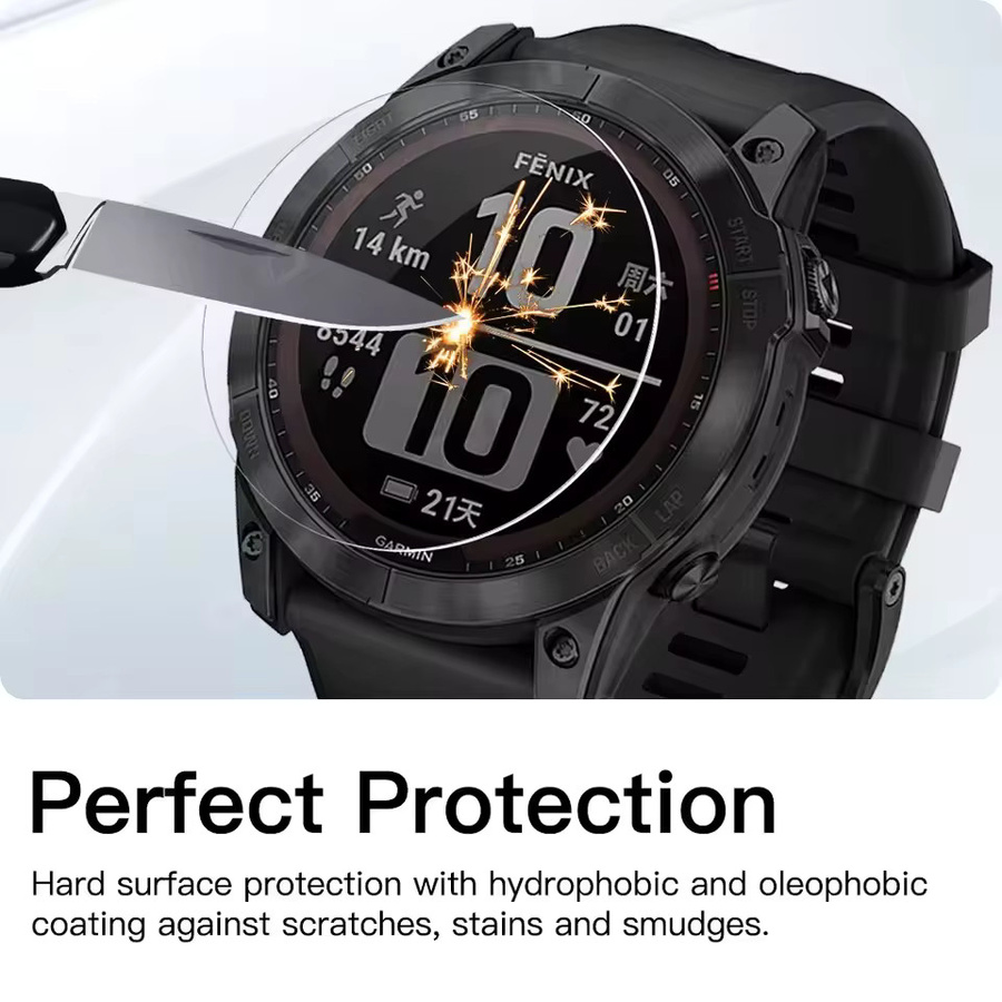 Set aus 3 bis 5 Displayschutzfolien aus gehärtetem Glas für Garmin Forerunner 955 945 255 245 Musik 55 in Transparent - Bild 4