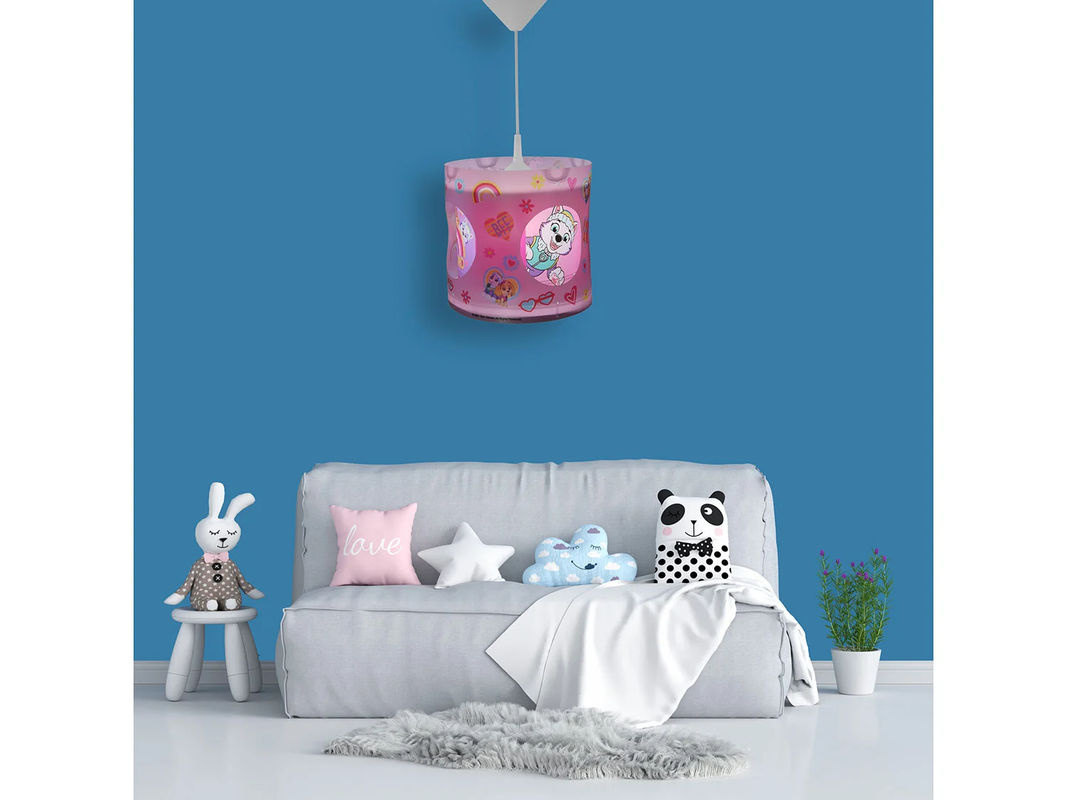 NIERMANN Paw Patrol Dreh-Pendelleuchte für Kinderzimmer in Rosa und Blau aus Kunststoff mit höhenverstellbarem Kabel und E27 Fassung - Bild 2