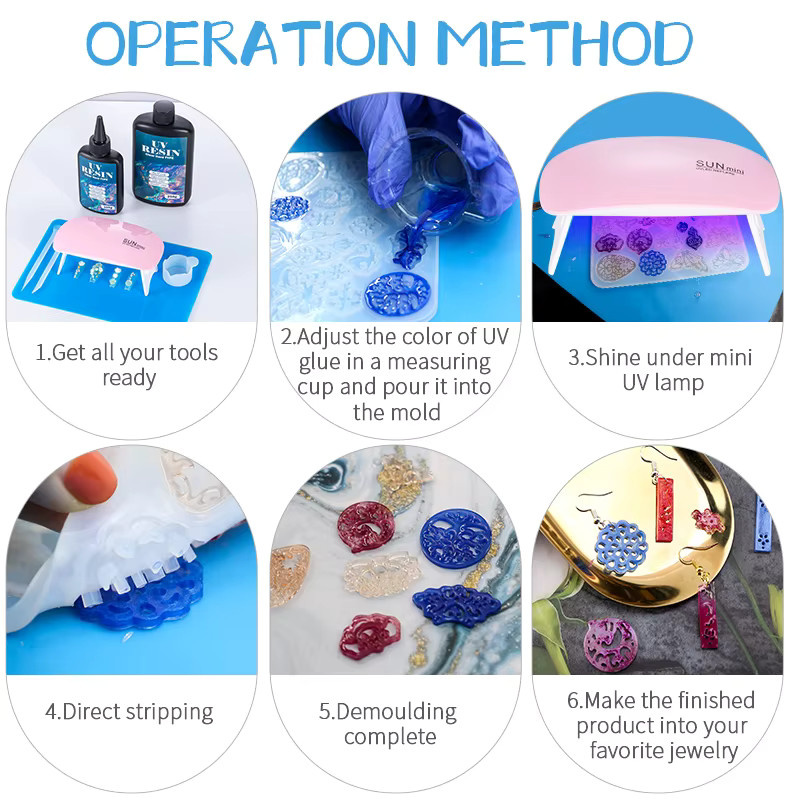 QIAO UV-Harz Harter Typ Kristallklar UV-Epoxidharz für Handwerk und Schmuckherstellung, transparent - Bild 2