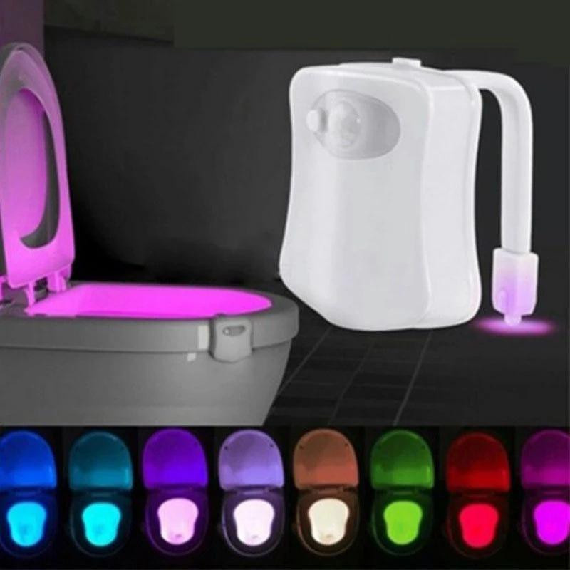 Happy6 Automatisches Toiletten-Nachtlicht mit Bewegungserkennung und 16 RGB-Farben, batteriebetrieben, Weiß - Bild 5