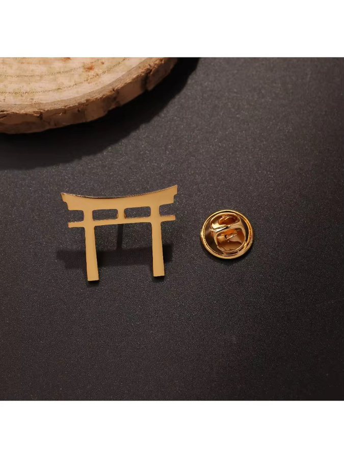 CEYAWEI Brosche Edelstahl, Japanisches Shinto-Symbol, Damen Herren - Bild 5