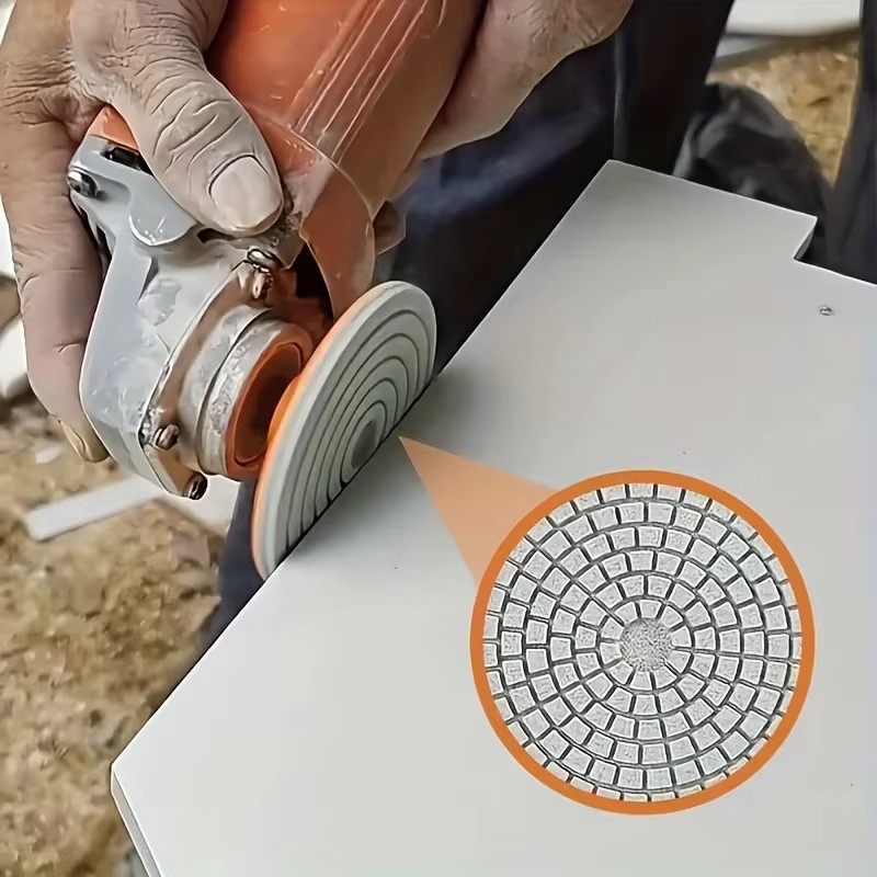 SLADE Polierpad Schleifmittel Set für Marmor Granit Beton und Stein, 80 mm Durchmesser, Nass und Trocken anwendbar - Bild 5