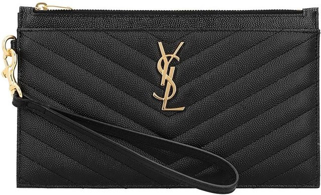 Saint Laurent Clutch-Tasche, Goldene Beschläge, Damen - Bild 1