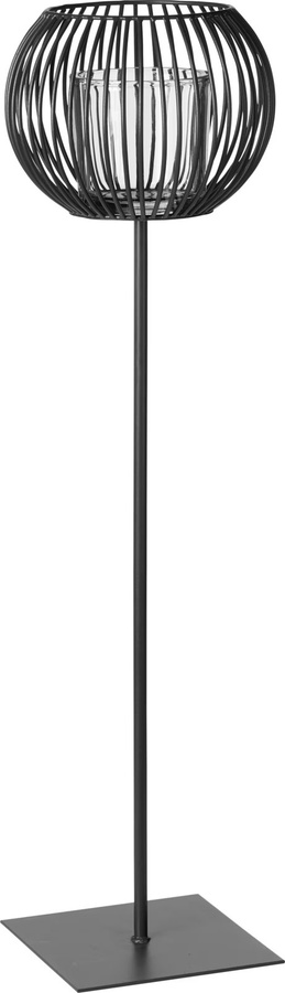 Windlicht von Heine Home in Schwarzbraun aus Metall und Glas, Höhe: 71,5 cm, Breite: 18,0 cm, Tiefe: 1,0 cm - Bild 1