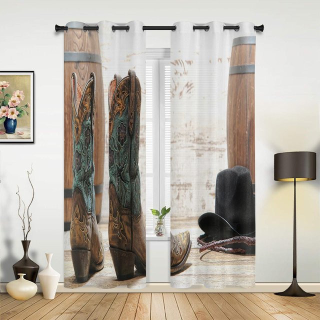 Retro Vorhänge mit Fass, Weinglas, Bier und Ziegel-Motiv, halbtransparent, Mehrfarbig, Breite: 135 cm, Höhe: 60 cm - Bild 1