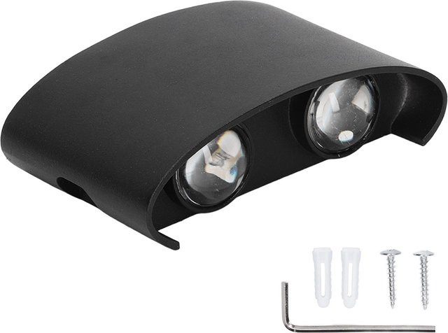 TOMTOP JMS LED Wandleuchte Modern Up-Down Licht für Innen und Außen in Schwarz und Weiß mit warmweißem Licht - Bild 1