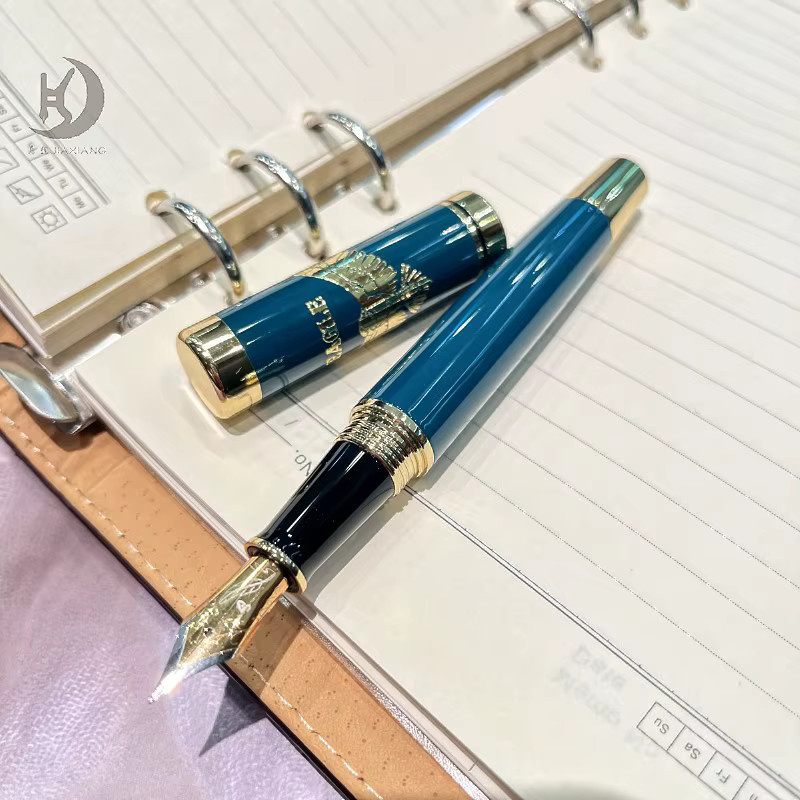 Luxus Business Kalligraphie Tintenroller mit Adler-Design aus Metall für Damen und Herren in Schwarz oder Blau - Bild 1