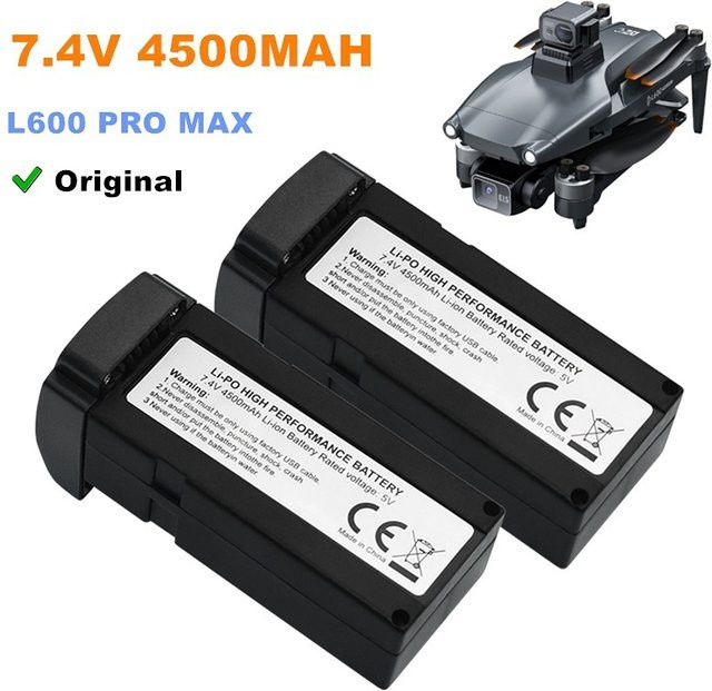 TERFPV Li-Po Akku 7,4 V 4500 mAh für L600 Pro Max Drohnen in Schwarz - Bild 1