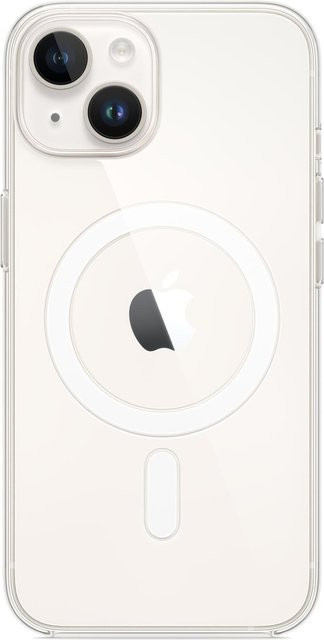 Apple Hintere Abdeckung für iPhone 14, kompatibel mit MagSafe, Polycarbonat, transparent - Bild 1