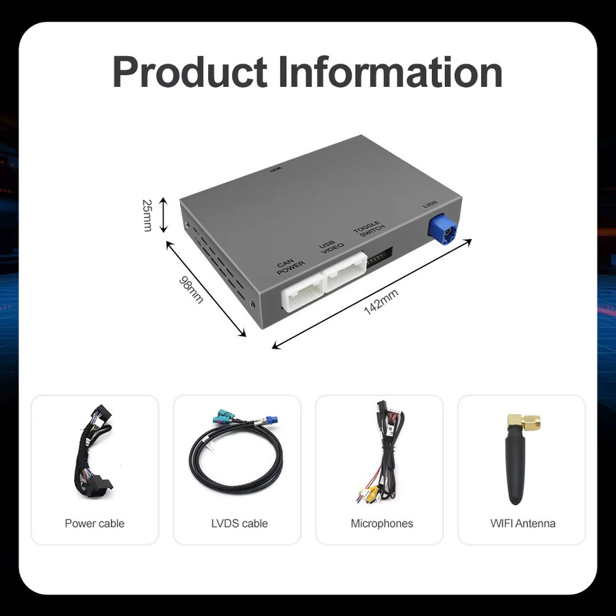 AUTOABC Kabelloses CarPlay und Android Auto Interface für VW Volkswagen Skoda Octavia A5 Golf 7 Polo Passat B8 MIB MIB2 mit Bluetooth und Mirror Link in Schwarz - Bild 6