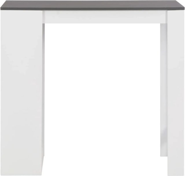 vidaXL Bartisch mit Regal in Weiß und Grau, B/T/H: 110 x 50 x 103 cm - Bild 1