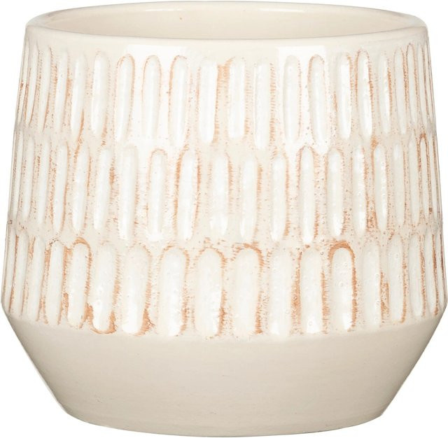 Scheurich Übertopf Mavi 785 in Alabaster Weiß, zylindrisch, Durchmesser: 16 cm, Höhe: 14 cm - Bild 1