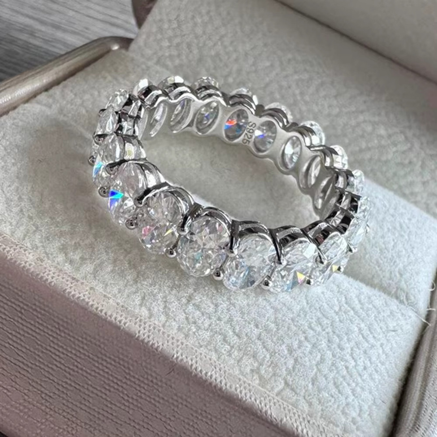 Houtros Ewigkeitsring, 925 Silber, Moissanit, Damen - Bild 2