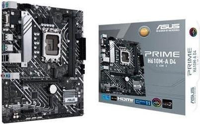 Asus PRIME H610M-A D4-CSM Motherboard micro ATX LGA1700 H610 Chipsatz DDR4 Schwarz - Bild 1