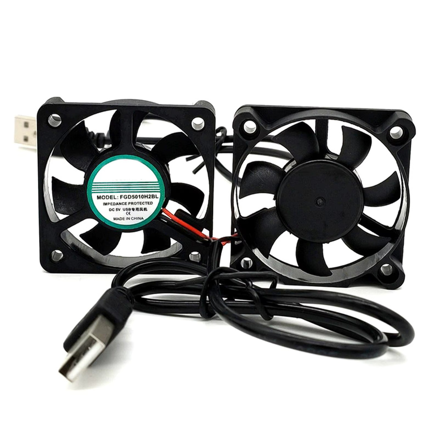 Ultra leiser PC-Gehäuselüfter für 4, 5, 6 oder 8 cm Chassis-Kühlung in Schwarz, 5V DC - Bild 2