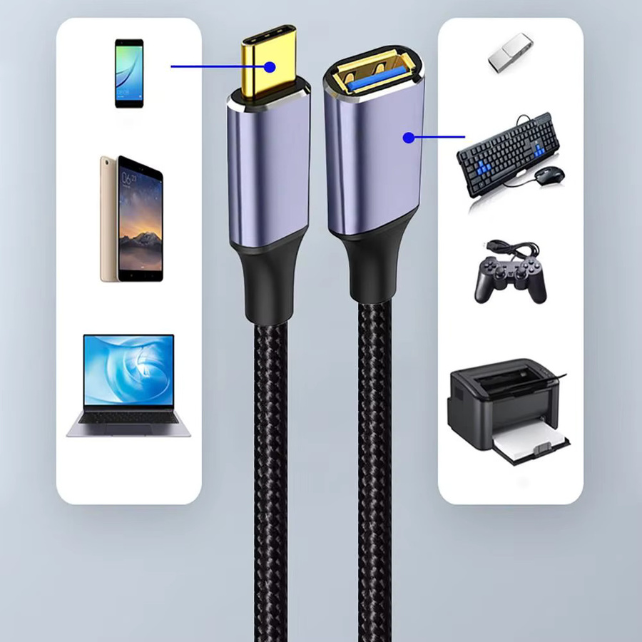 USB-C auf USB 3.0 OTG Adapter Hochgeschwindigkeits-Datenkabel für Laptop, Tastatur und Maus - Bild 2