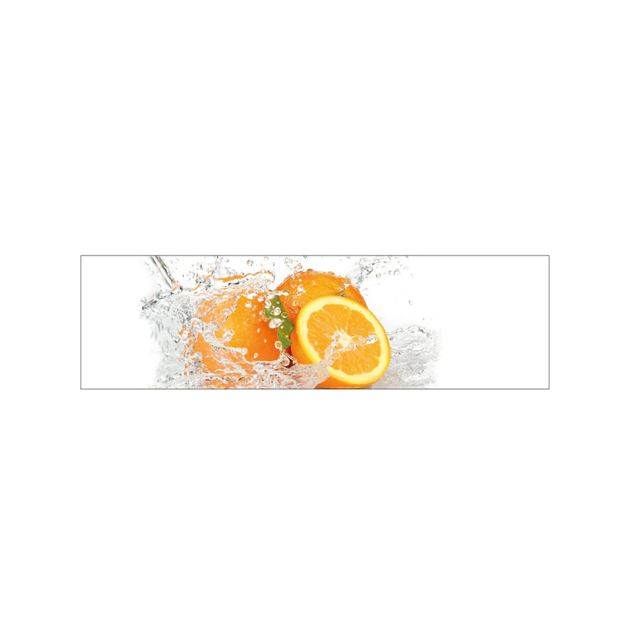 MySpotti Küchenrückwand Profix Cucina Aqua-Orange aus Glas, Farbe: Orange/Transparent, B/H: 60 x 210 cm - Bild 1