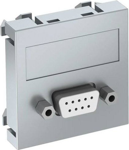 OBO Bettermann Abdeckung Multimediaträger in Silber aus Aluminium, B/H/T: 45 x 45 x 9 mm - Bild 1