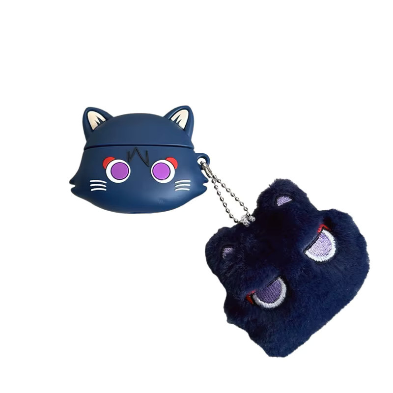 Potdemiel Wanderer Cat Genshin Impact Kopfhörerhülle für AirPods 1 2 3 Pro Pro 2 4 in Blau - Bild 6