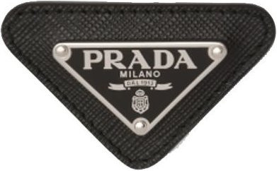 Prada Brosche, Saffiano Lederbesatz, Schwarz, Unisex - Bild 1