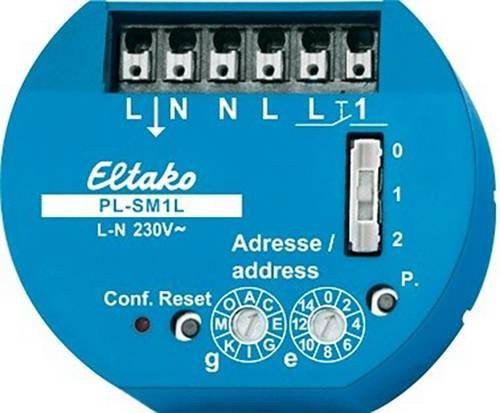 Eltako PL-SM1L Aktor Unterputz dezentraler Sensoreingang 230V blau - Bild 1