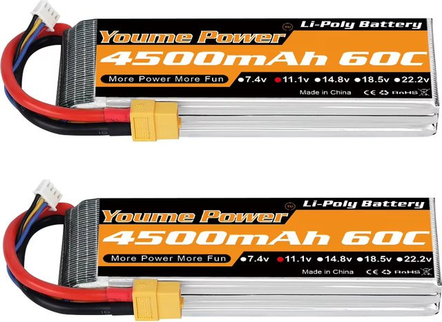 Youme Lipo Batterie, 2-teiliges Set, RC Teile - Bild 1