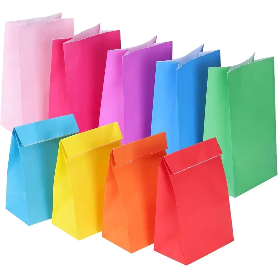 10 Stück Papier-Partygeschenktüten in 9 Farben, kleine Goodie-Beutel für Geburtstage, B/H/T: 9,2 x 5,2 x 3,2 cm - Bild 2