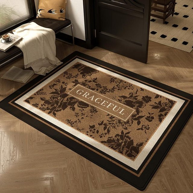 WTEMPO Retro Fußmatte als rutschfeste Eingangstürmatte aus Polyester, B/B: 50 x 80 cm - Bild 1