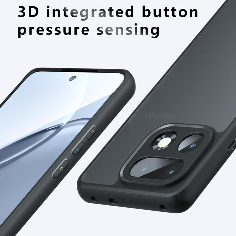 Stoßfeste Realme 16 Pro Plus 16 Pro Hülle aus mattem PC und TPU in Transparent mit Anti-Fingerabdruck-Beschichtung - Bild 4