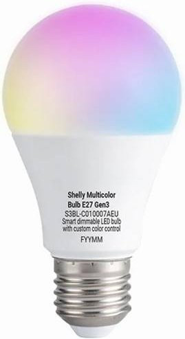 Shelly WLAN-LED-Lampe Multicolor Bulb Gen3 mit Bluetooth, E27, RGBW - Bild 1