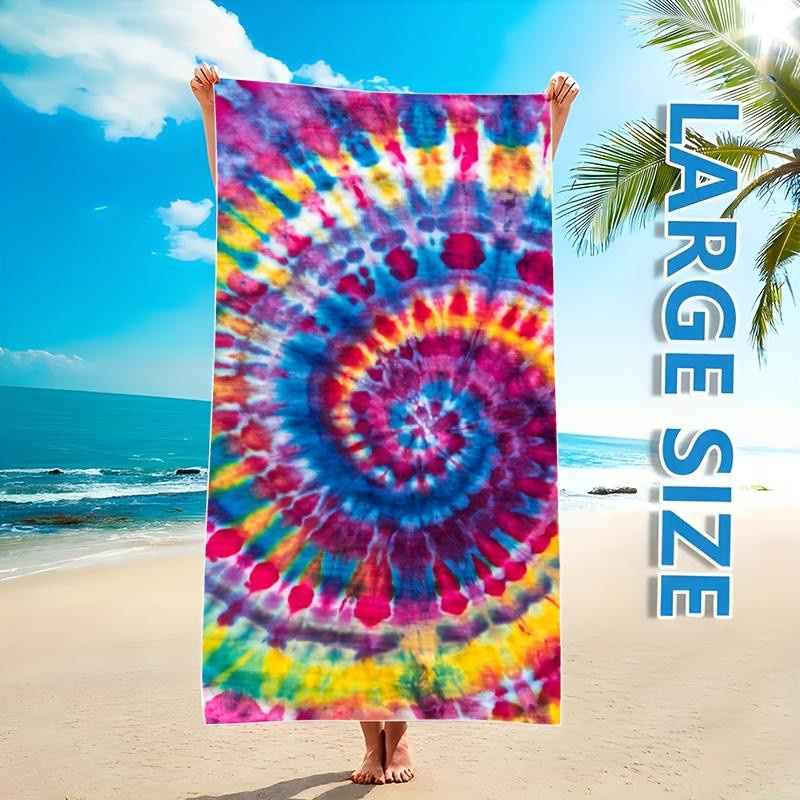 Ka Chen Muxi Strandtuch Regenbogen Spiral Tie Dye Druck, sandfrei und schnelltrocknend, B: 40 cm, H: 60 cm - Bild 3