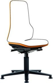 Bimos Arbeitsstuhl Neon Basisstuhl mit Gleiter Flexband in Orange mit Sitztiefenverstellung und Gewichtsregulierung - Bild 1