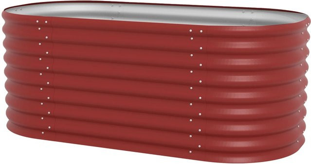 Vitavia Hochbeet Vita 630 Basic in Rubin Rot aus Zincalume Metall B: 82 cm, L: 162 cm, H: 63 cm - Bild 1